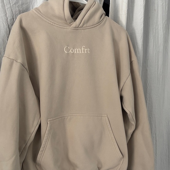 Comfrt Tops - Comfrt Women's Beige Hoodie